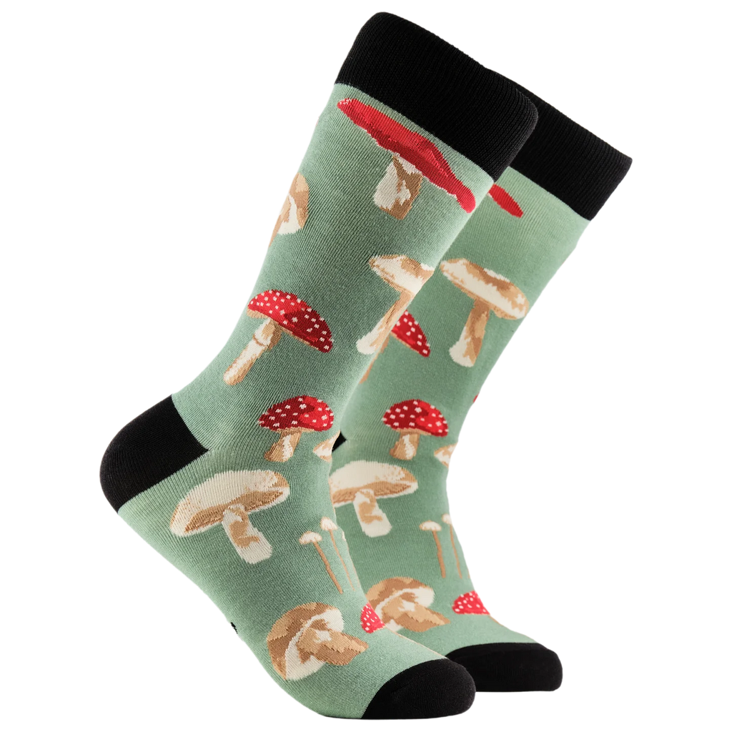 Mushroom Socks - Size 4-8 Mint