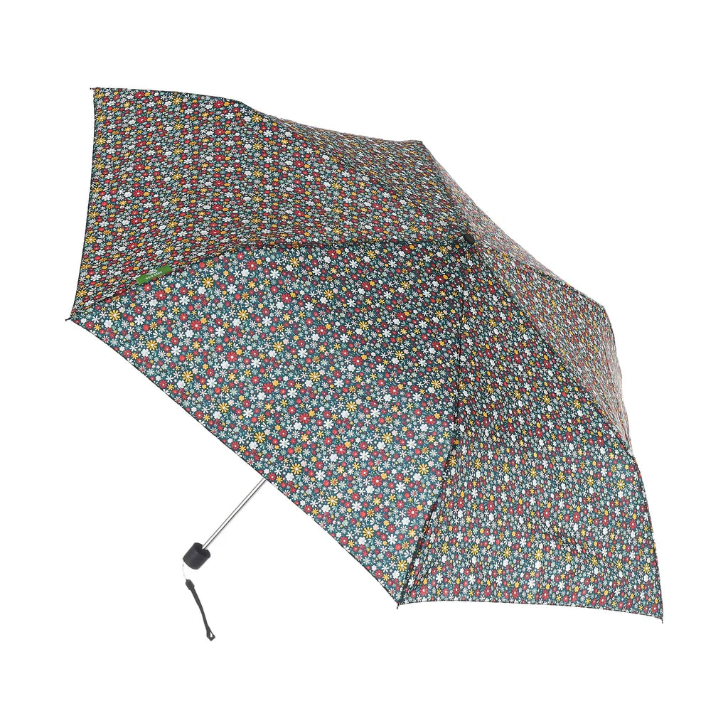 Eco Chic Black Ditsy Mini Recycled Umbrella