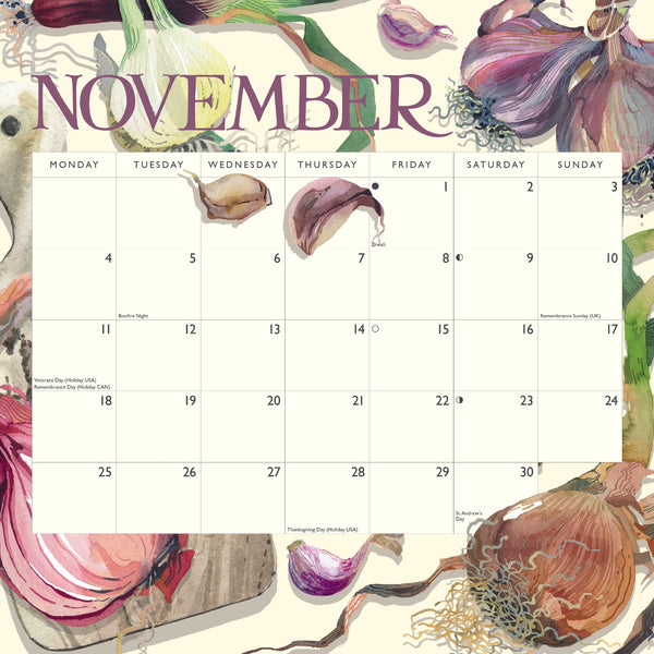 Emma Bridgewater Kitchen Garden Calendar 2024 Perennial GRBS