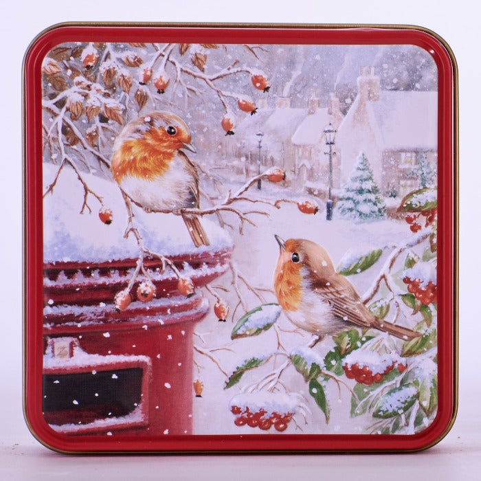 Grandma Wild's Robin & Post Box Mini Biscuit Tin