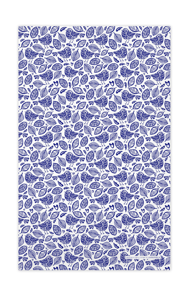 Jangneus - Blue Robins Tea Towel