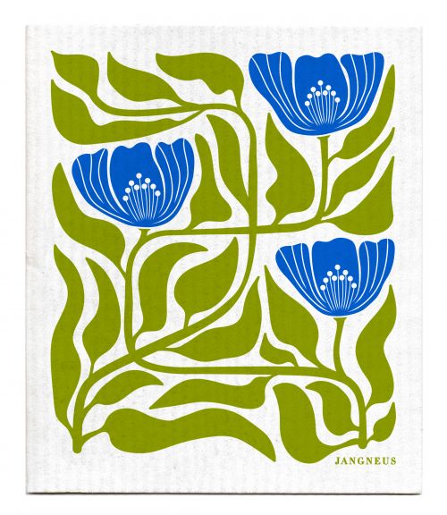 Jangneus - Green Electric Blue Flower Dishcloth