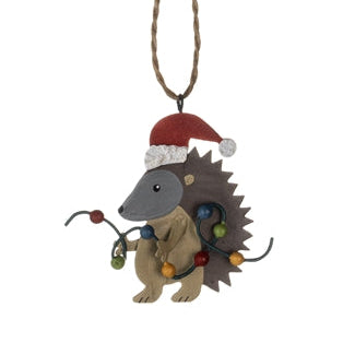 Hedgehog and Lights Tree Decoration