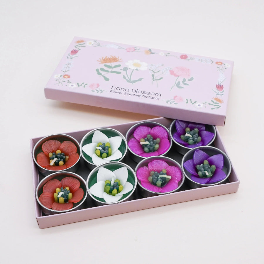 Hana Blossom - Four Garden Flower Scented Tea Lights