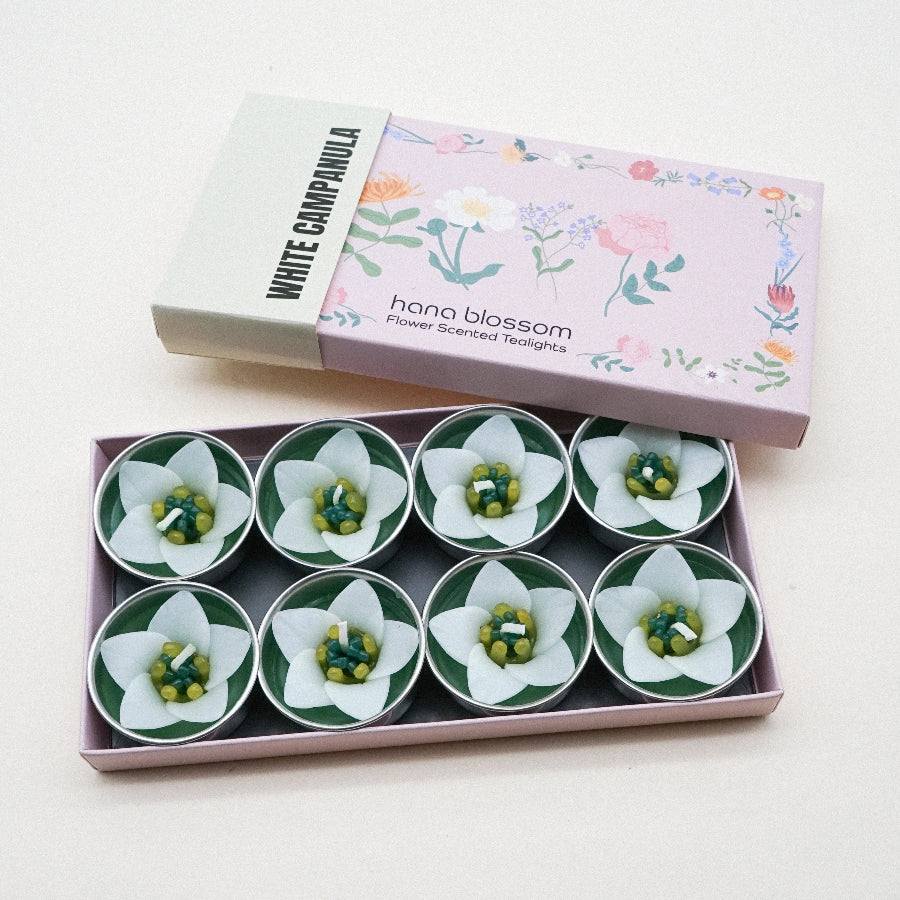 Hana Blossom - White Campanula Scented Tea Lights
