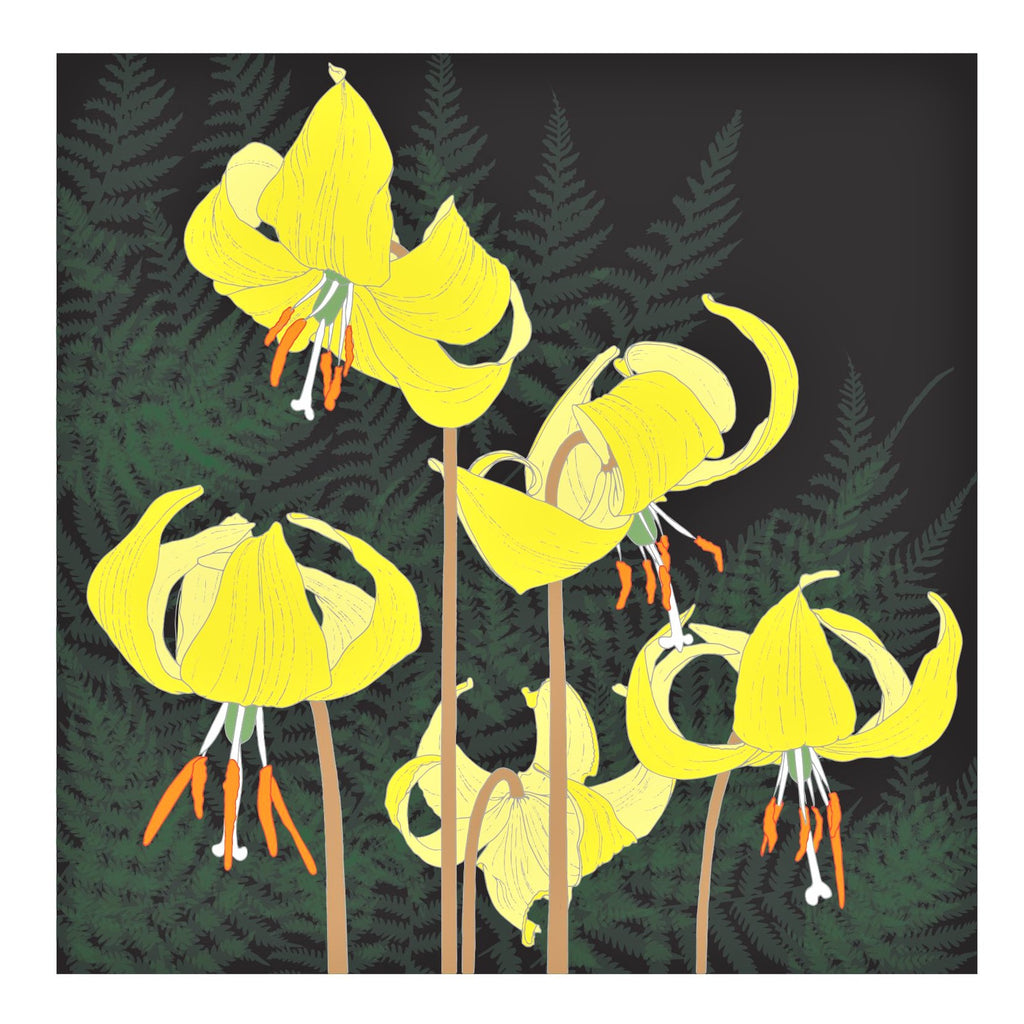 Umbellifer Greeting Card Lowther Castle Erythroniums