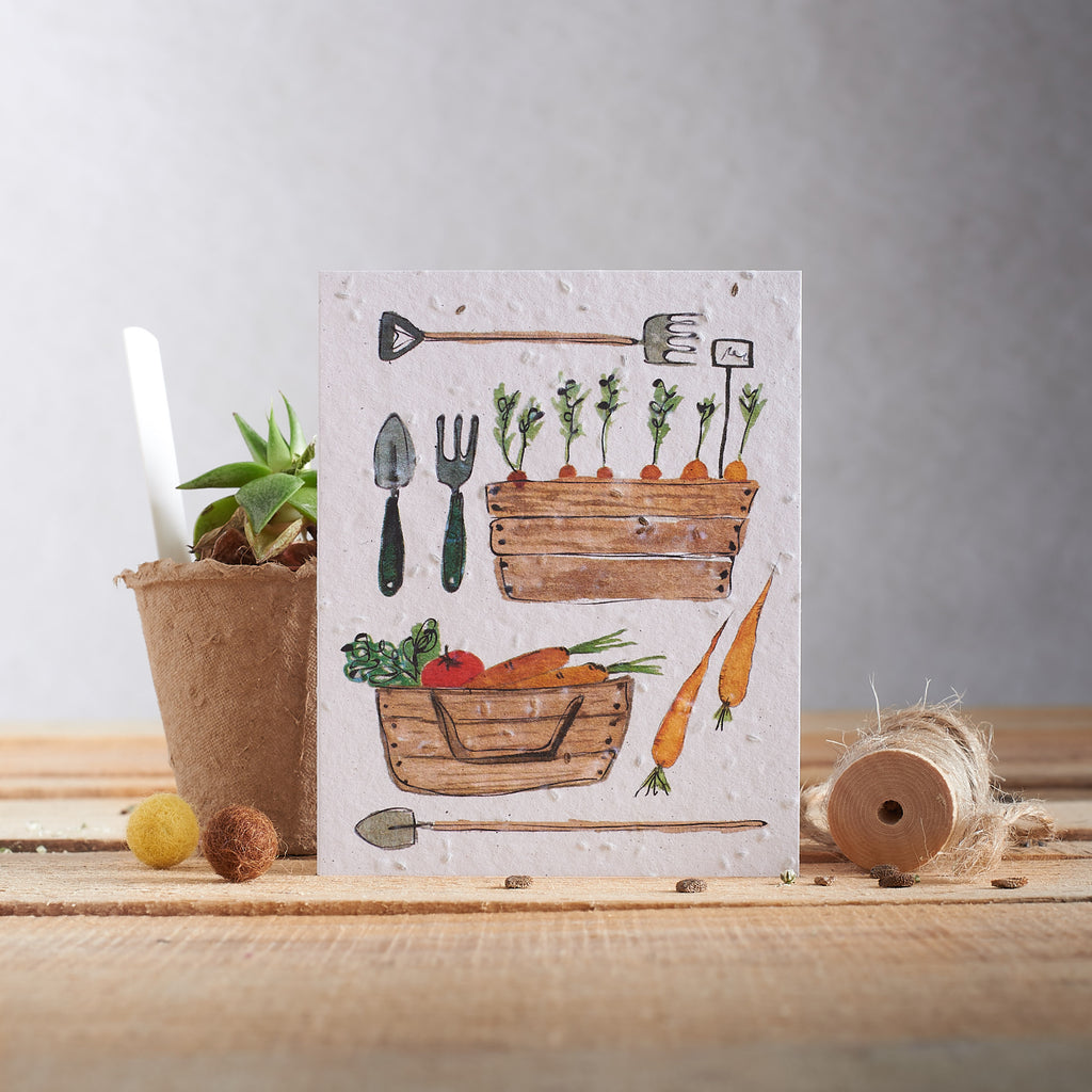 Hannah Marchant Plantable Greeting Card - Carrot