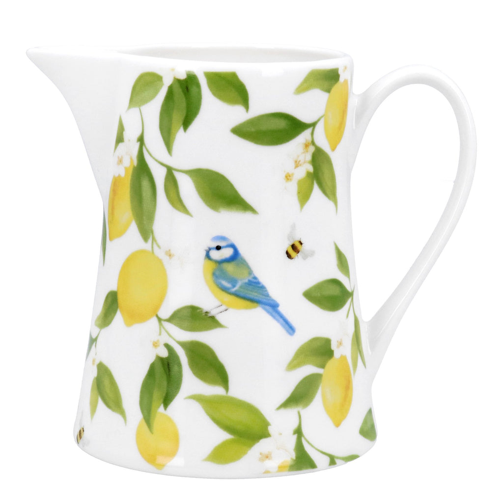 Lemons & Blue Tits Small Jug