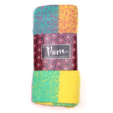 POM Pink/Yellow Warm Winter Checked Scarf