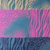 POM Blue/Pink Pebbles and Waves Scarf