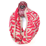 POM Oatmeal/Raspberry Animal Stripe Snood