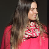 POM Oatmeal/Raspberry Animal Stripe Snood