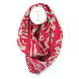 POM Oatmeal/Raspberry Animal Stripe Snood