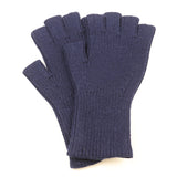 POM Navy Fingerless Gloves