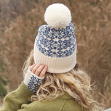 POM Blue/Cream Scandi Star Flower Hat