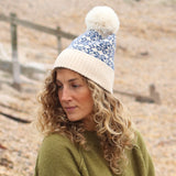 POM Blue/Cream Scandi Star Flower Hat