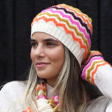 POM Autumnal Brights Chevron Beanie Hat