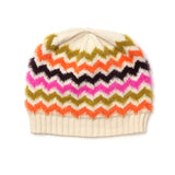 POM Autumnal Brights Chevron Beanie Hat