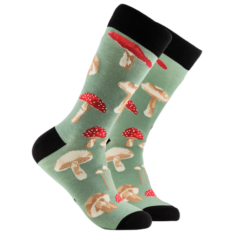 Mushroom Socks - Size 4-8 Mint