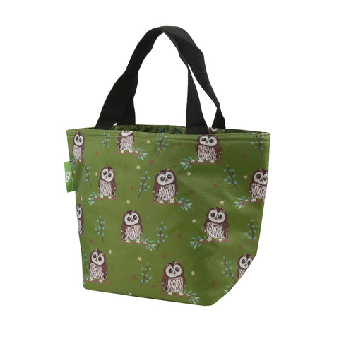 Eco Chic Green Tawny Owl Lunch Bag