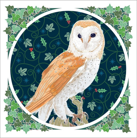 Single Christmas Card - Barn Owl