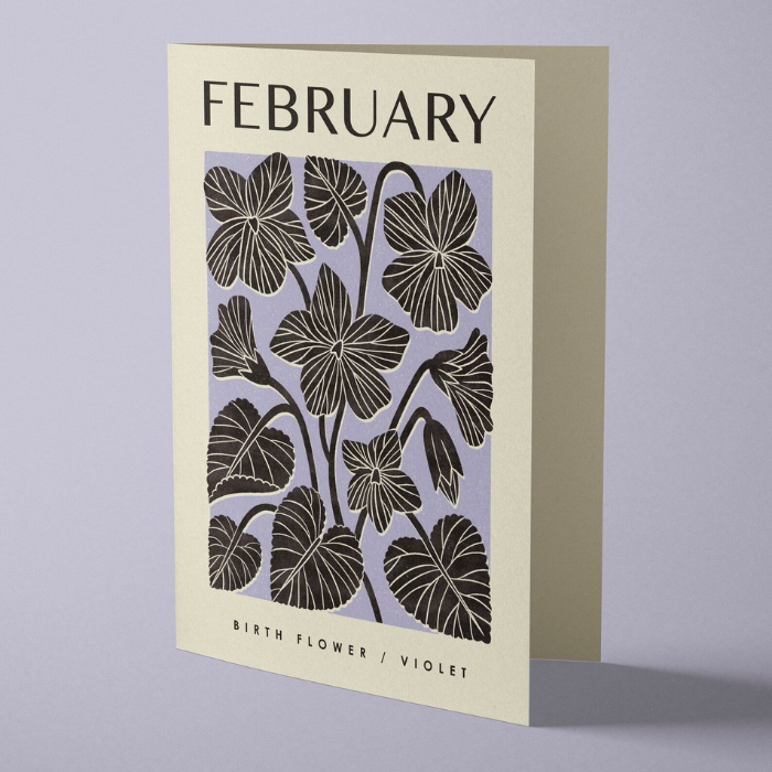Bird & Co Card - February Violet