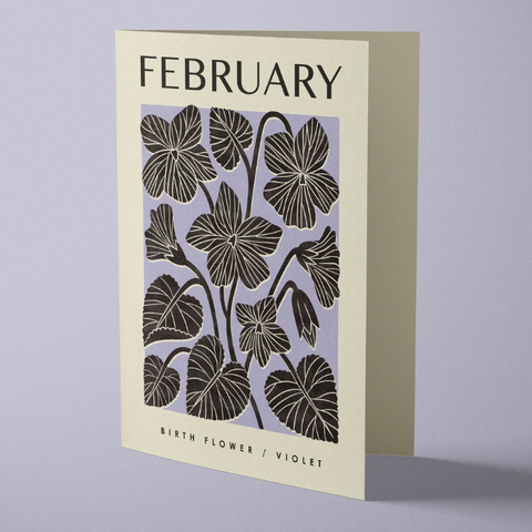 Bird & Co Card - February Violet