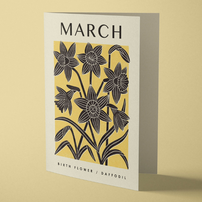 Bird & Co Card - March Daffodil