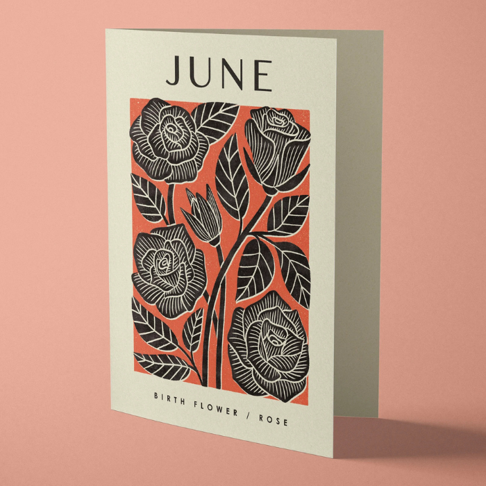 Bird & Co Card - June Rose