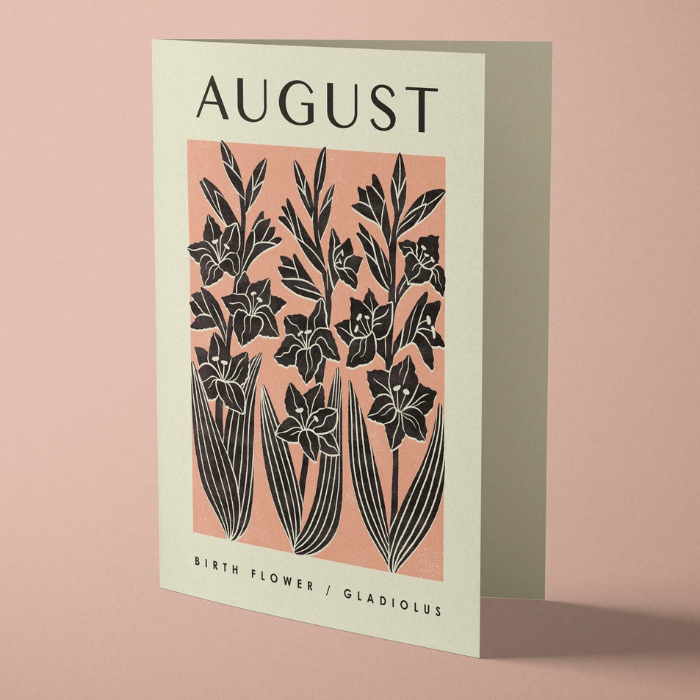 Bird & Co Card - August Gladiolus