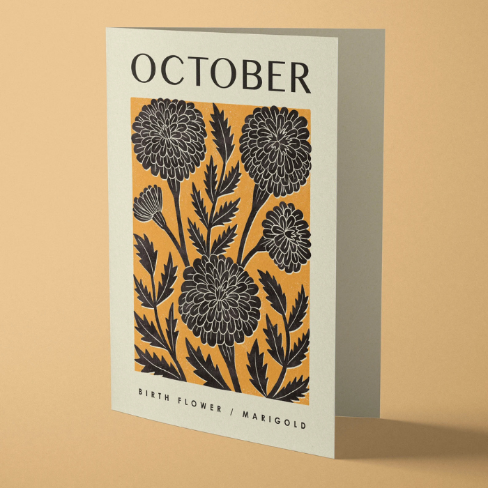 Bird & Co Card - October Marigold
