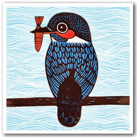 Kat Lendacka Card - Kingfisher