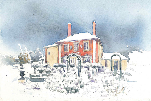 Christmas Cards Pack of 10 - The Laskett Garden and House in the Snow