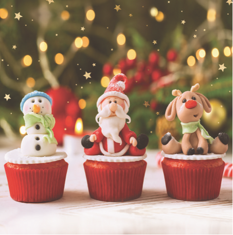 Single Christmas Card - Christmas Cupcake