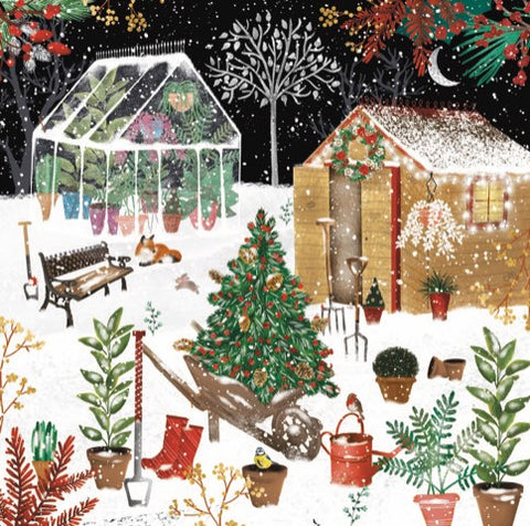 Christmas Cards Pack of 10 - Winter in the Garden 