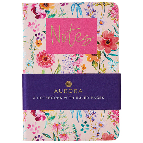 Aurora Set of 3 Notebooks A6