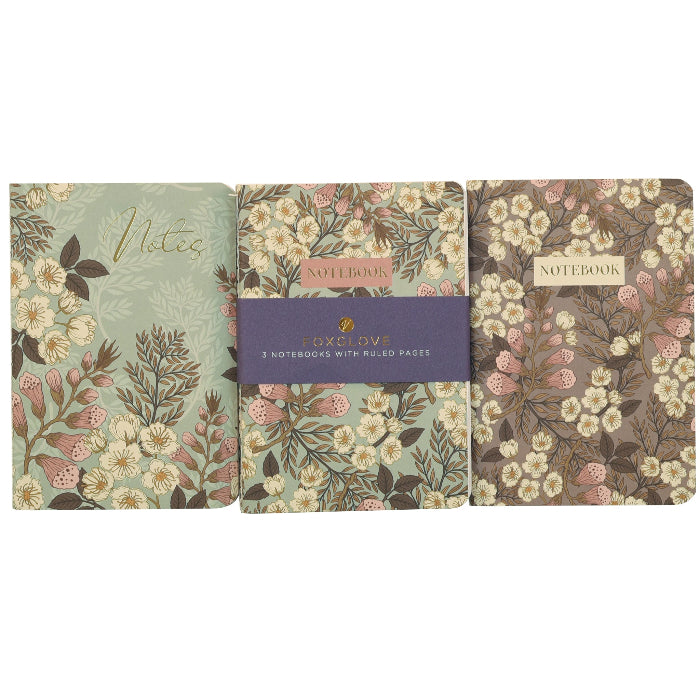 Foxglove Set of 3 Notebooks A6
