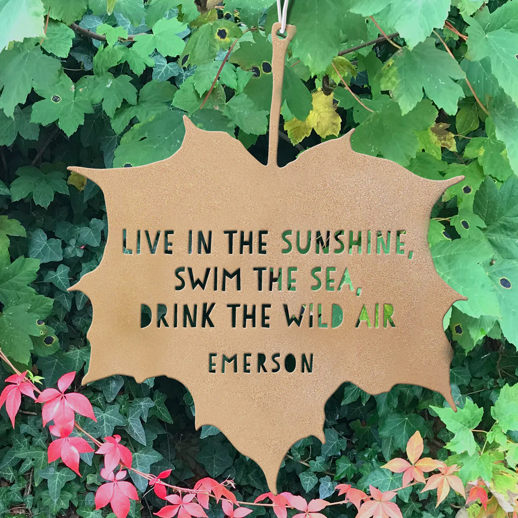 Gold Leaf Quote - Live in the sunshine, swim the sea
