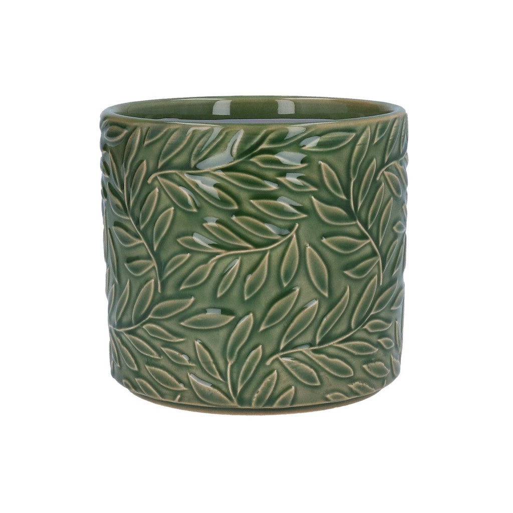 Mini Green Willow Stoneware Pot