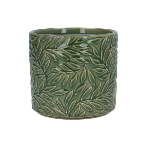 Mini Green Willow Stoneware Pot