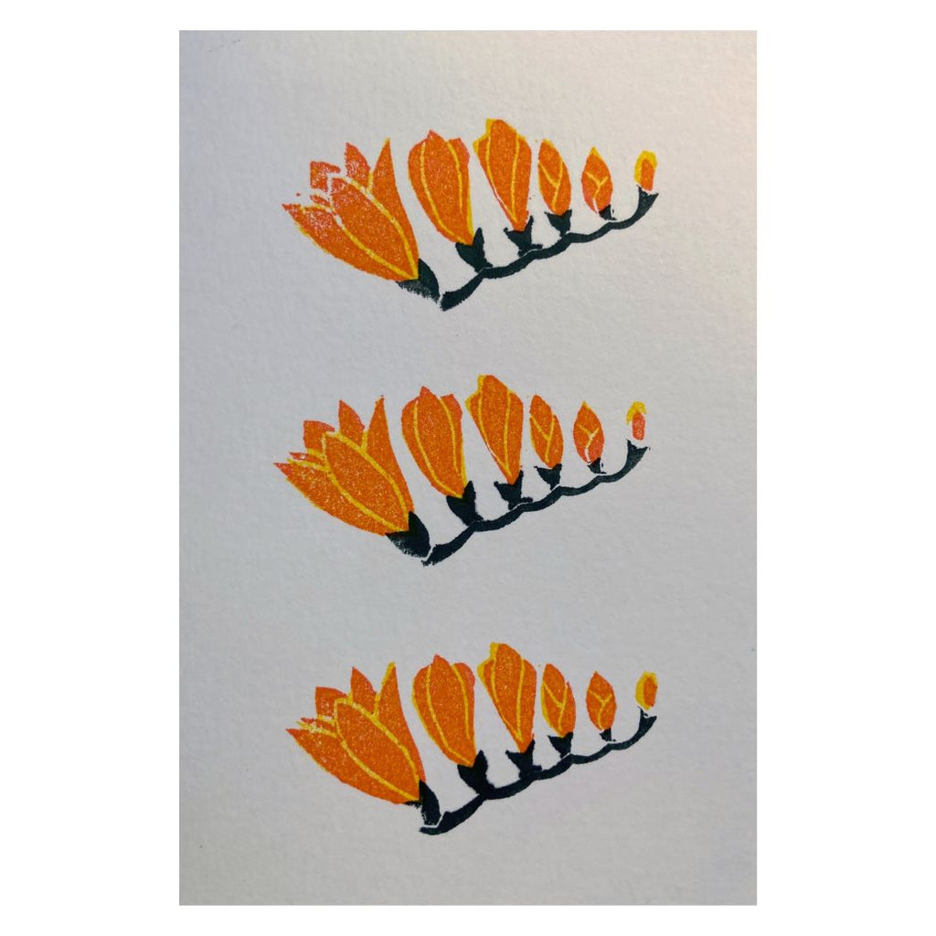 Olivia Harmer Handprinted Card - Gilli’s Freesia