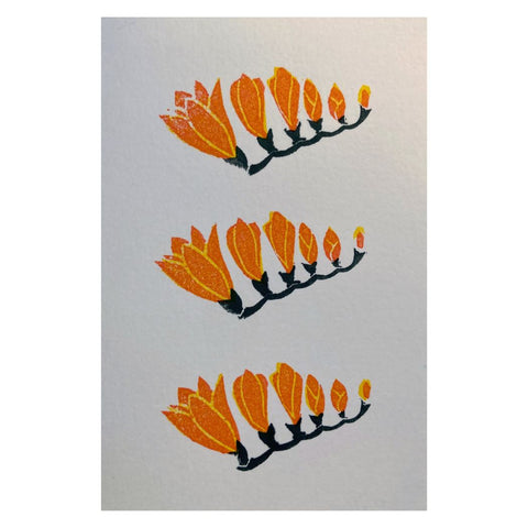 Olivia Harmer Handprinted Card - Gilli’s Freesia