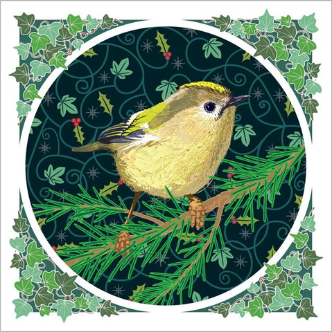 Single Christmas Card - Goldcrest