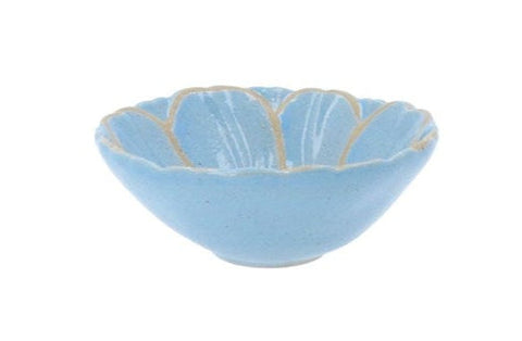 Blue Stoneware Flower Mini Bowl