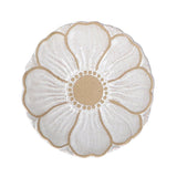 Small White Stoneware Flower Bowl