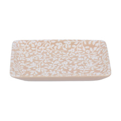Beige Floral Vines Porcelain Trinket Dish