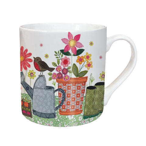 Robin and Watering Can Mug