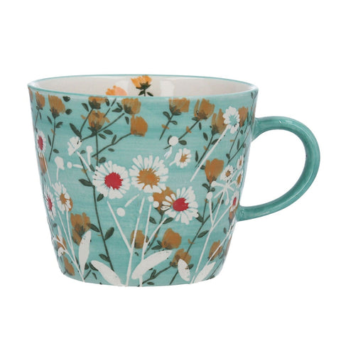 Blue Wild Daisy Stoneware Mug