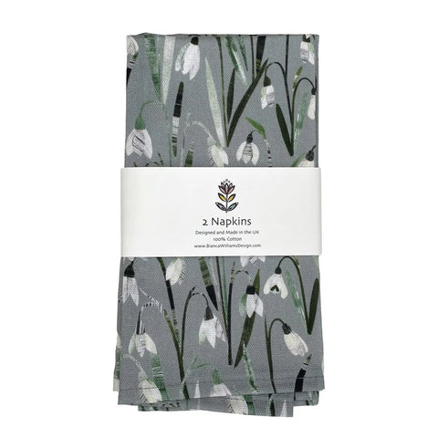 Bianca Williams - Snowdrop Cotton Napkins x2