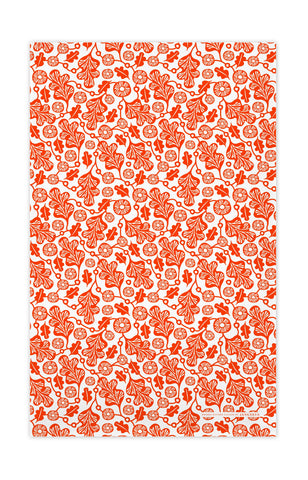 Jangneus - Orange Oak Leaf Tea Towel